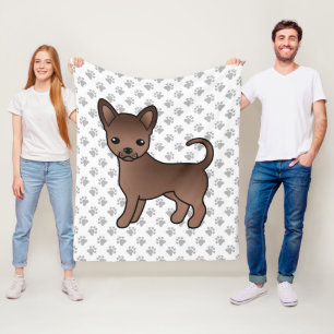Cobertor De Velo Casaco Chihuahua Cartoon Cachorro e patas
