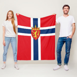 Cobertor De Velo casaco de armas da Noruega sob pavilhão da Norueg