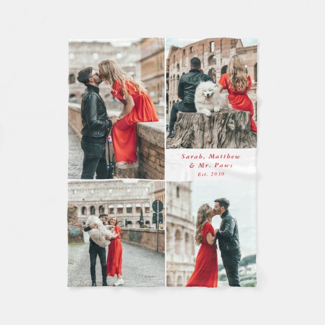 Cobertor De Velo Casais Modernos 4 Colagem de Fotografias (Frente)