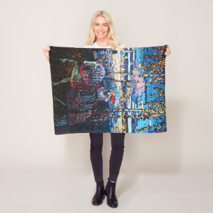 Cobertor De Velo Casal Andando um Cavalo Branco, Wassily Kandinsky