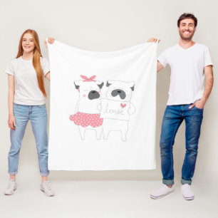 Cobertor De Velo Casal Bonito, Bulldog Francês  Pão