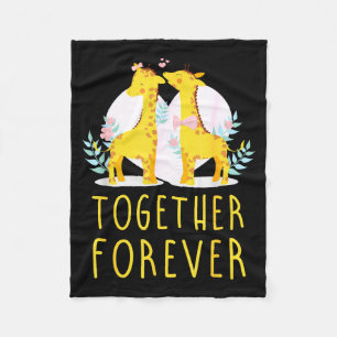 Cobertor De Velo Casal Correspondente Em Design De Amor Girafa Dito