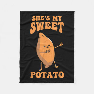 Cobertor De Velo Casal de Ação de Graças Ela é minha batata doce