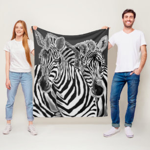 Cobertor De Velo Casal Zebra Fleece Blanket