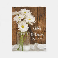 Casamento de Mason Jar e White Daisies Country