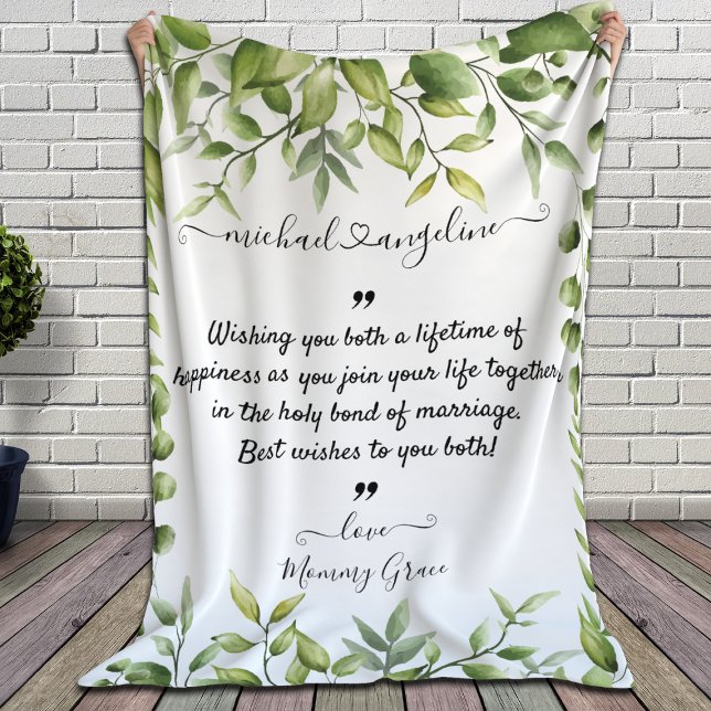 Cobertor De Velo Casamento Elegante Rústico com Folhas de Eucalipto (Criador carregado)