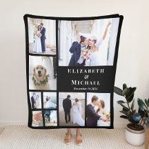 Casamento Negro de Colagem de Fotos Recém-casada