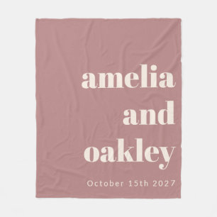 Cobertor De Velo Casamento Personalizado De Rosa De Dusty Minimalis