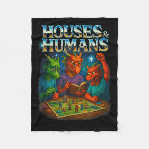 Cobertor De Velo Casas E Humanos Divertido Jogo Rpg Jogadores Homen