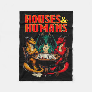 Cobertor De Velo Casas E Humanos Jogo De Dados De Rpg De Mesa Engra