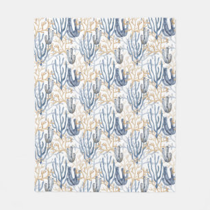 Cobertor De Velo Cascas de cor verde azul pastel de aquarelas