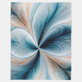 Cobertor De Velo Cascata Floral - Teal Suave e Fluxo Dourado de Abs