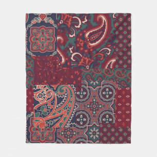Cobertor De Velo cashmere paisley tecido patchwork abstrato vi