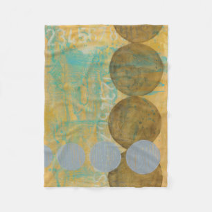 Cobertor De Velo Castanho Escuro e Círculos de Cinza com Números