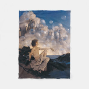 Cobertor De Velo Castelos no Ar de Maxfield Parrish 1904 Fantasia V