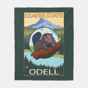Cobertor De Velo Castor & capa do Mt. - Odell, Oregon