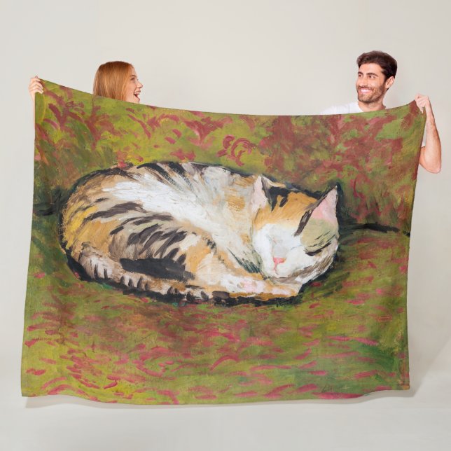 Cobertor De Velo Cat, August Macke Fleece Blanket (In Situ)