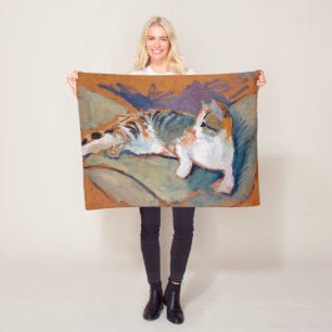 Cobertor De Velo Cat, August Macke Fleece Blanket