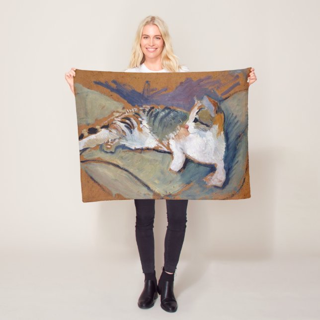 Cobertor De Velo Cat, August Macke Fleece Blanket (In Situ)
