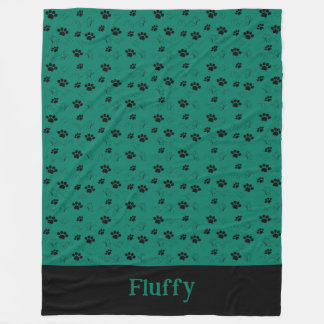 Cobertor De Velo Cat Blanket Paws Personalizado Nome Floresta Verde