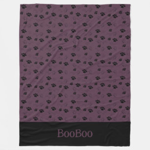 Cobertor De Velo Cat Blanket Paws Personalizado Nome Plum Italiano