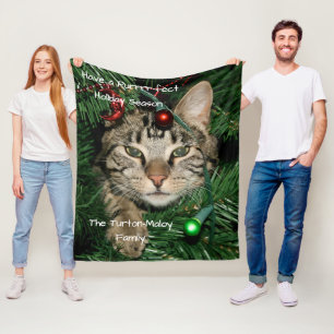 Cobertor De Velo Cat Christmas Tree Name Perfect Holiday Christmas