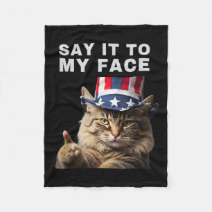Cobertor De Velo Cat Diz Isso Ao Meu Rosto Kamala Harris