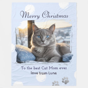 Cobertor De Velo Cat Mãe Personalizada Foto de Pet Natal