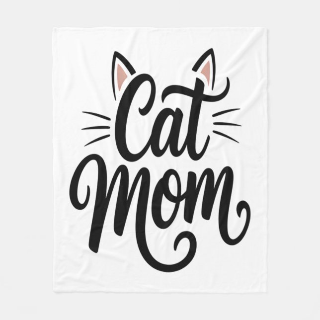 Cobertor De Velo Cat Mãe Sussurros e Orelhas (Frente)