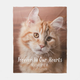 Cobertor De Velo Cat Memorial Gift | Pet Loss Keepsake Fleece Blank