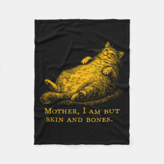 Cobertor De Velo Cat Mother I Am But Skin And Bones Funny Vintage 