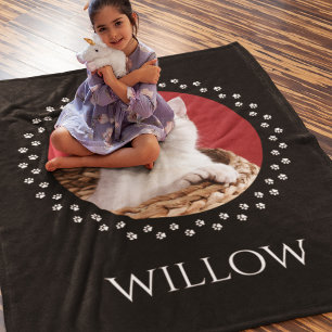 Cobertor De Velo Cat Photo Blanket - Presente personalizado de Pet 