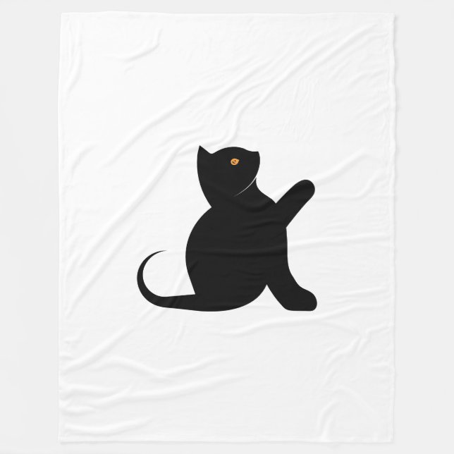 Cobertor De Velo Cat Say Hello (Frente)
