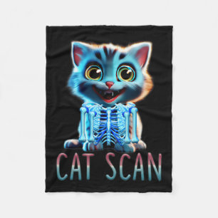 Cobertor De Velo Cat Scan Ct Scan Halloween Cat X-ray Memória Rad