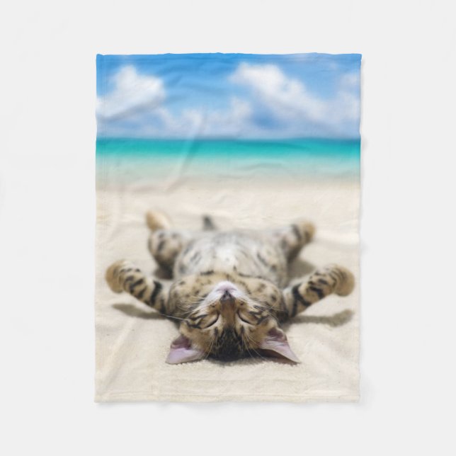 Cobertor De Velo Cat Sunbelt na praia (Frente)