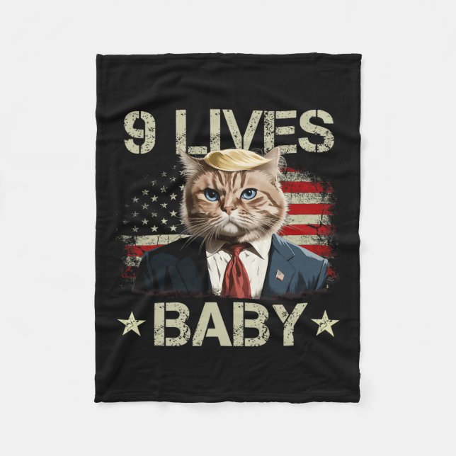 Cobertor De Velo Cat Trump 9 Lives Ba (Frente)