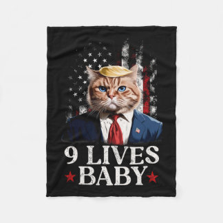 Cobertor De Velo Cat Trump 9 Lives Baby Trump 2024 Win Victory Winn