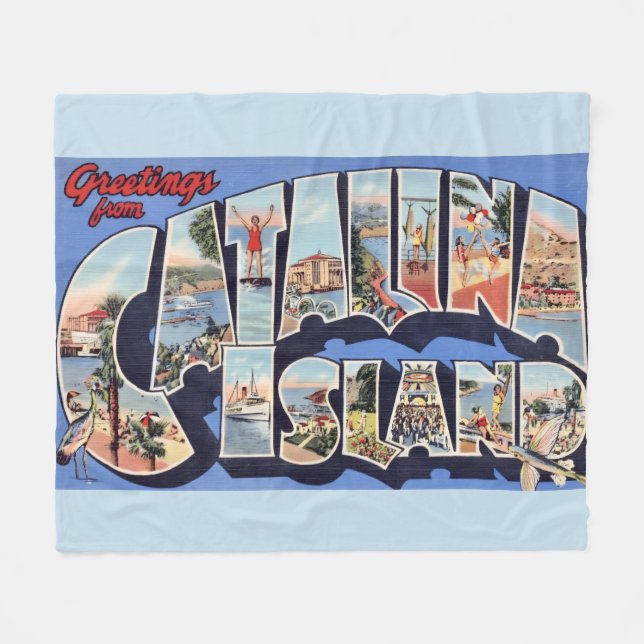 Cobertor De Velo Catalina Island Greeting  (Frente (Horizontal))