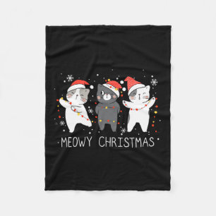 Cobertor De Velo Catmas Meowy Gato de Natal Gatos Frescos Papais no