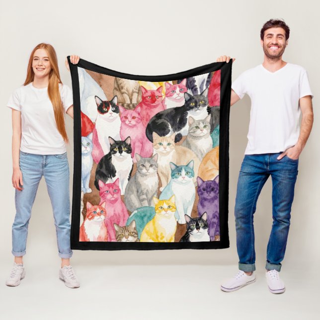 Cobertor De Velo Cats in Multicolour (In Situ)