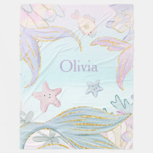 Cobertor De Velo Caudas De Sereia De Água Luminter Sob O Mar