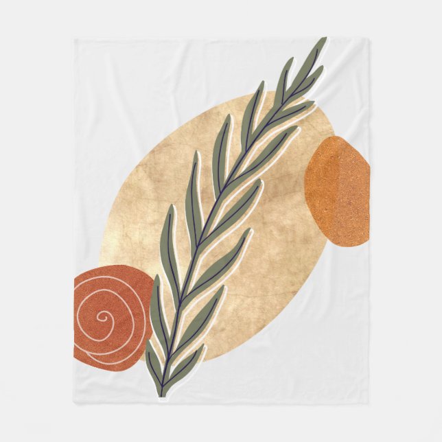 Cobertor De Velo Caule Verde Boho (Frente)