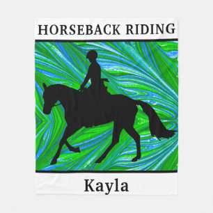 Cobertor De Velo Cavaleira Tropical Blue Horseback