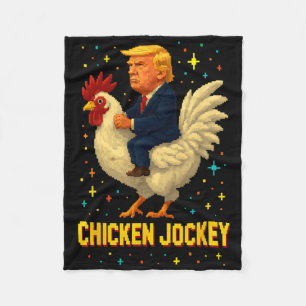 Cobertor De Velo Cavaleiro de Frango Trump Meme Engraçado 2 