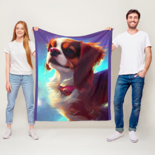 Cobertor De Velo cavalier king charles spaniel AI4