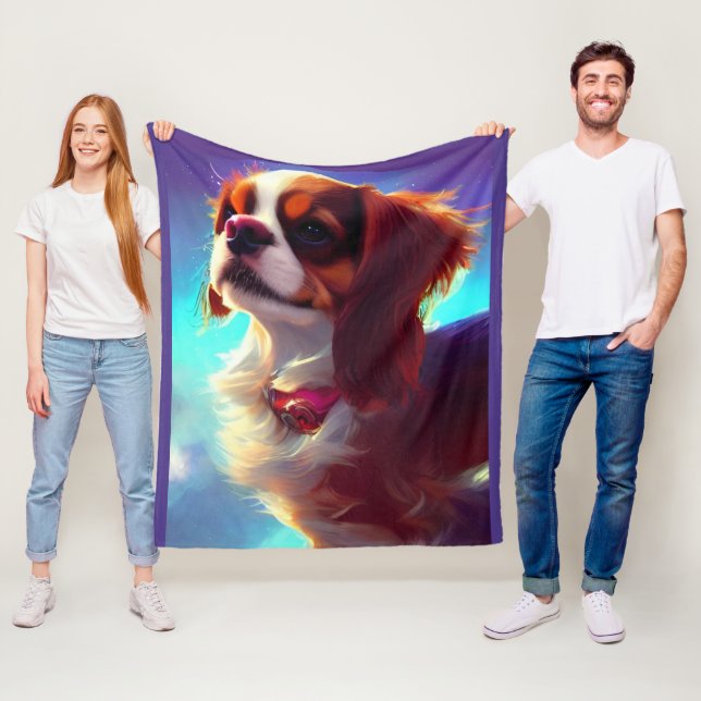 Cobertor De Velo cavalier king charles spaniel AI4 (In Situ)