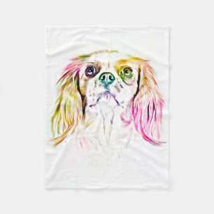 Cobertor De Velo Cavalier King Charles Spaniel Dog Art Pintura