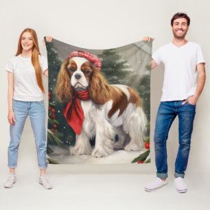 Cobertor De Velo Cavalier King Charles Spaniel Dog Natal