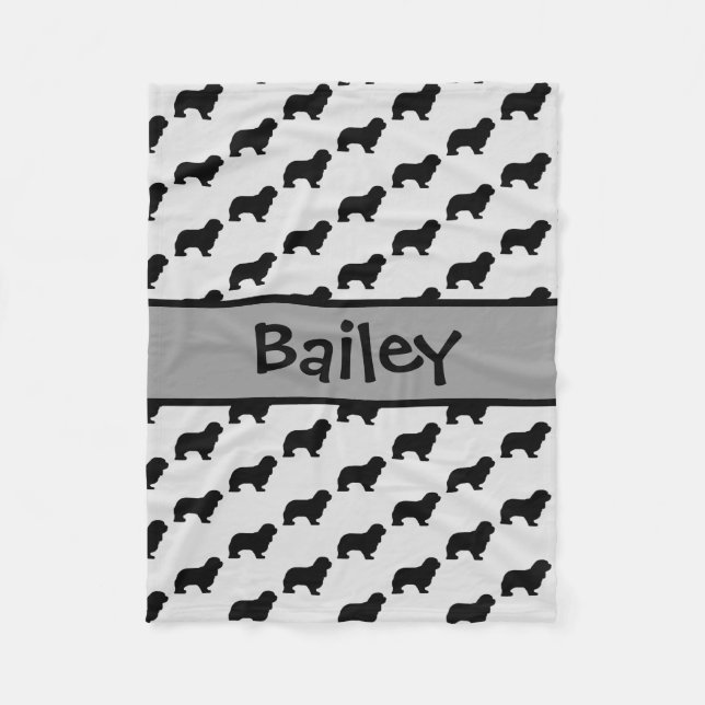 Cobertor De Velo Cavalier King Charles Spaniel Dog Silhouette (Frente)