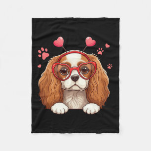 Cobertor De Velo Cavalier King Charles Spaniel Engraçado Coração Ca